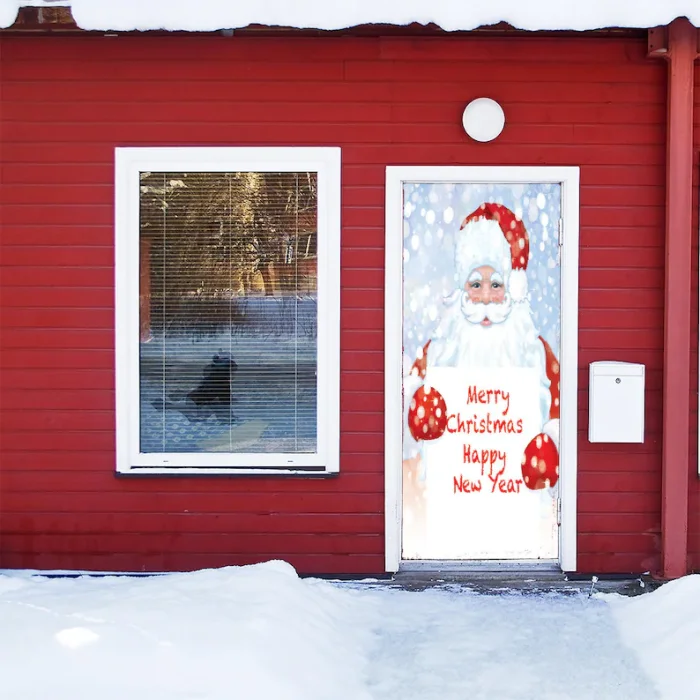 Santa Door Decoration - Christmas Door Covers - Santa Door Decor - Front Door Decor - Door Cover - Santa Door Hanger - Door Decorations
