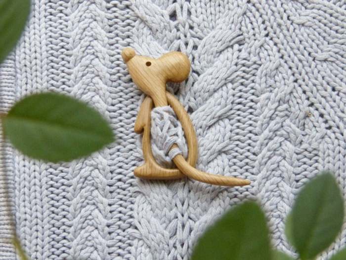 🔥LAST DAY 70% OFF🔥Brooch pin with wooden animal pattern (sweater clip)🔥
