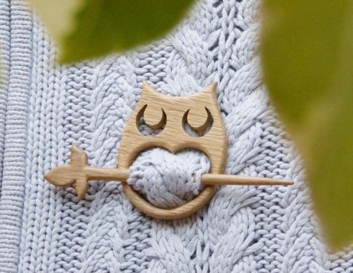 🔥LAST DAY 70% OFF🔥Brooch pin with wooden animal pattern (sweater clip)
