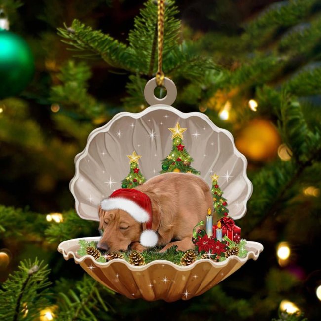 Red Labrador Retriever3-Sleeping Pearl in Christmas Two Sided Ornament