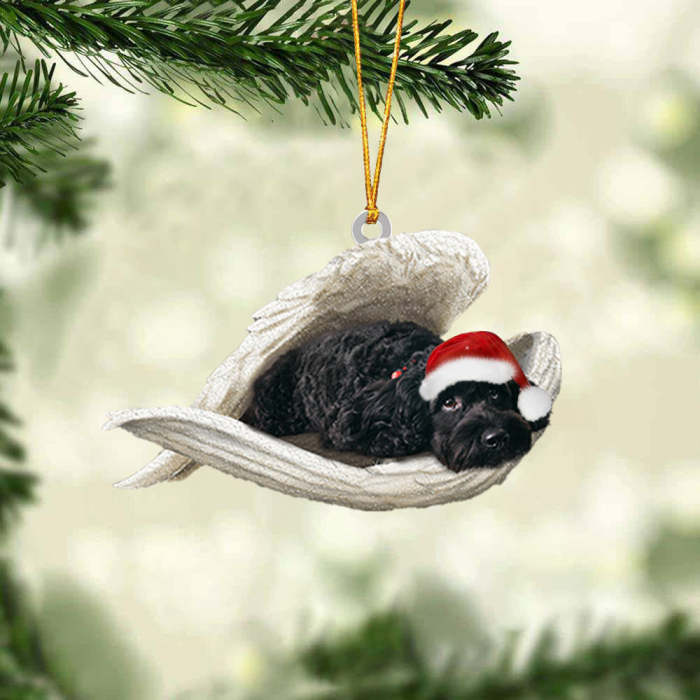 Cockapoo (Black) Sleeping Angel Christmas Ornament