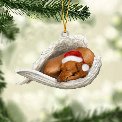 Vizsla Sleeping Angel Christmas Ornament