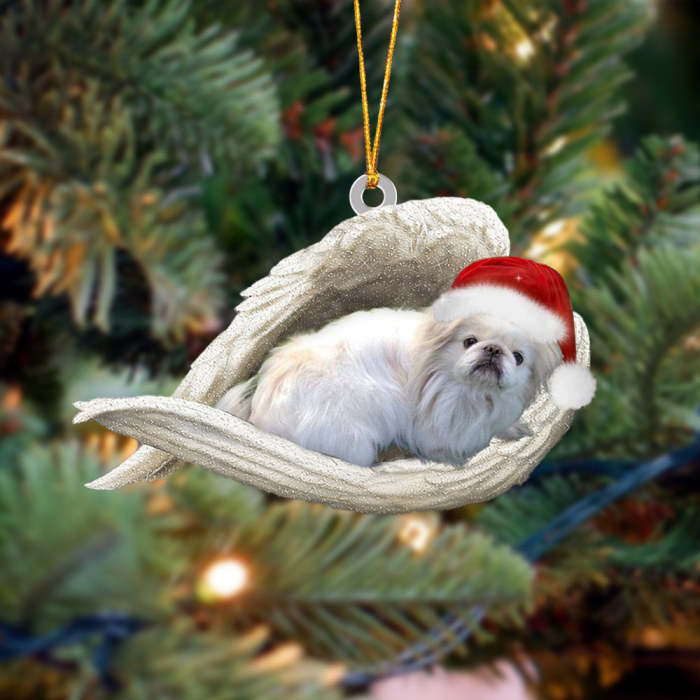 Pekingese_1 Sleeping Angel Christmas Ornament