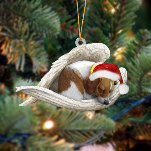 Dog1 Sleeping Angel Christmas Ornament