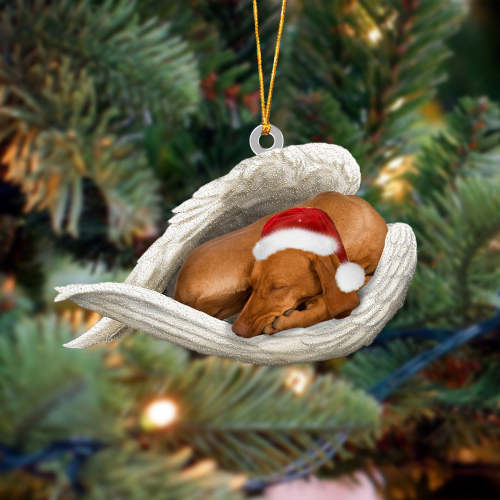 Vizsla Sleeping Angel Christmas Ornament