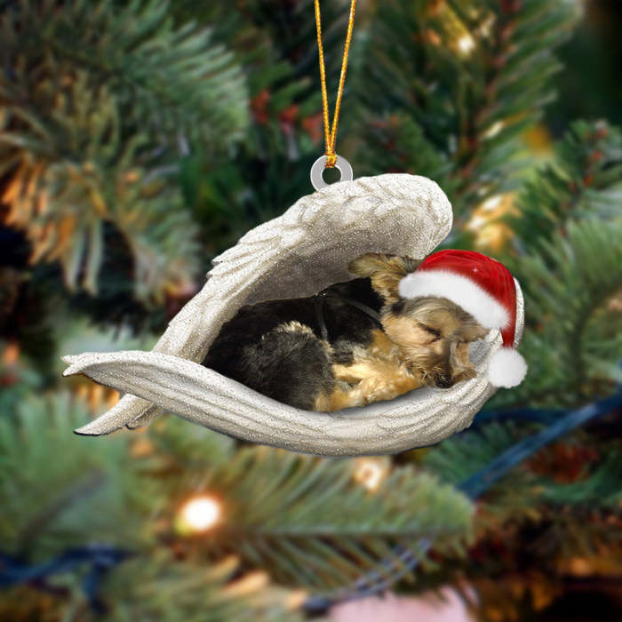 Morkie Sleeping Angel Christmas Ornament