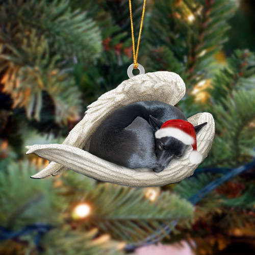 Schipperke Sleeping Angel Christmas Ornament