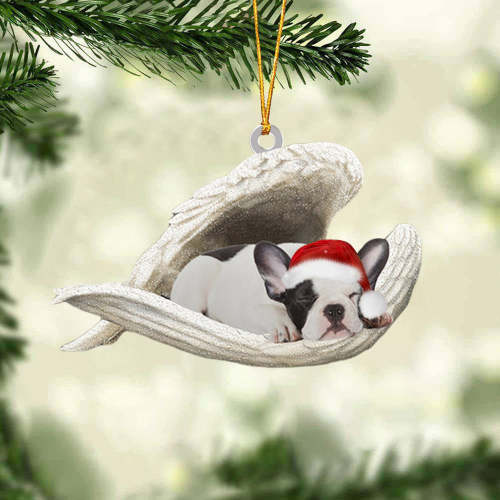 French Bulldog Sleeping Angel Christmas Ornament