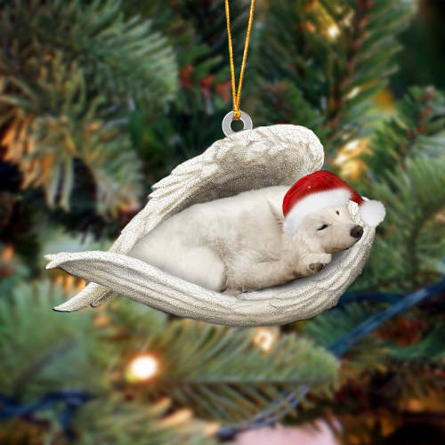 Samoyed Sleeping Angel Christmas Ornament