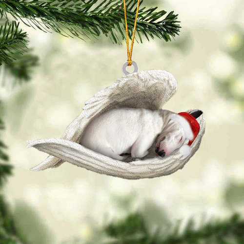 Bull terrier Sleeping Angel Christmas Ornament