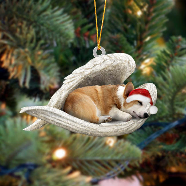 Corgi Sleeping Angel Christmas Ornament