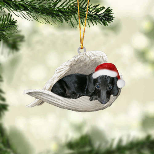 Dashuand (Black) Sleeping Angel Christmas Ornament