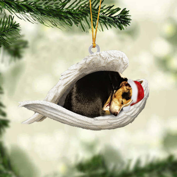 Rat Terrier Sleeping Angel Christmas Ornament
