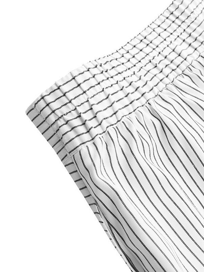 Women's Striped Print Button Culottes