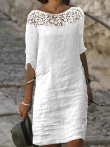 3/4 Sleeve Lace Casual Dress
