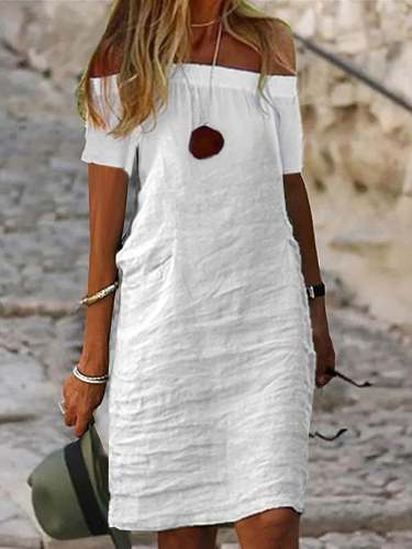 Cotton Linen Casual Dress