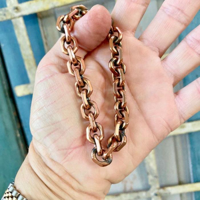 Vintage Solid Copper Heavy Chain Bracelet
