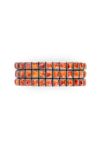 Cuff, Orange Spiny Oyster, 3 Row, Federico, Contemporary, 2687