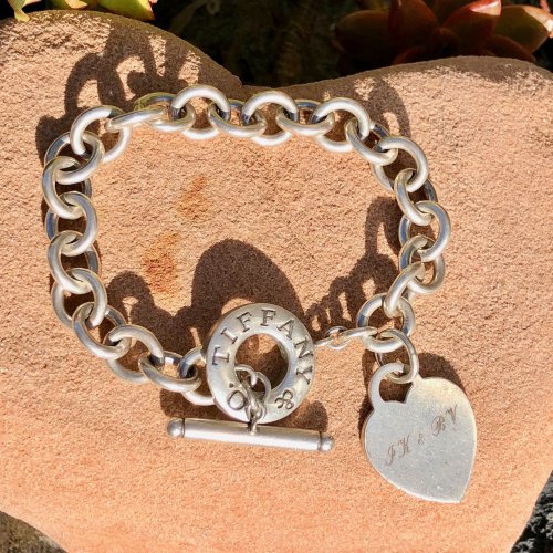 Tiffany & Co. Sterling Silver Heart Toggle Bracelet