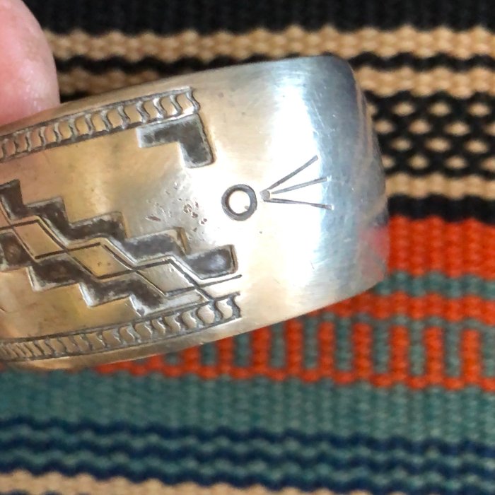Vintage Native American Sterling Silver Cuff Bracelet