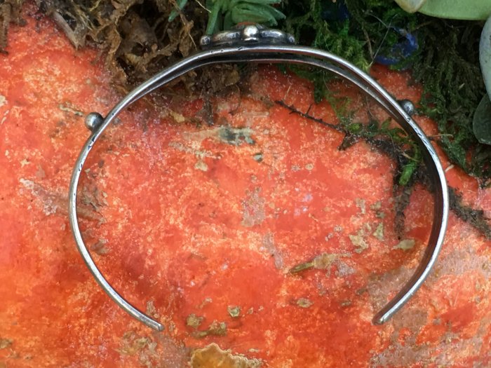 Southwestern Sterling Silver Coral Cuff