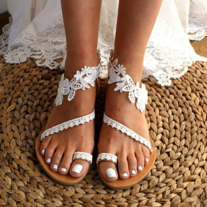 Summer Woman Sandals Ladies Low Heels Flip Flops