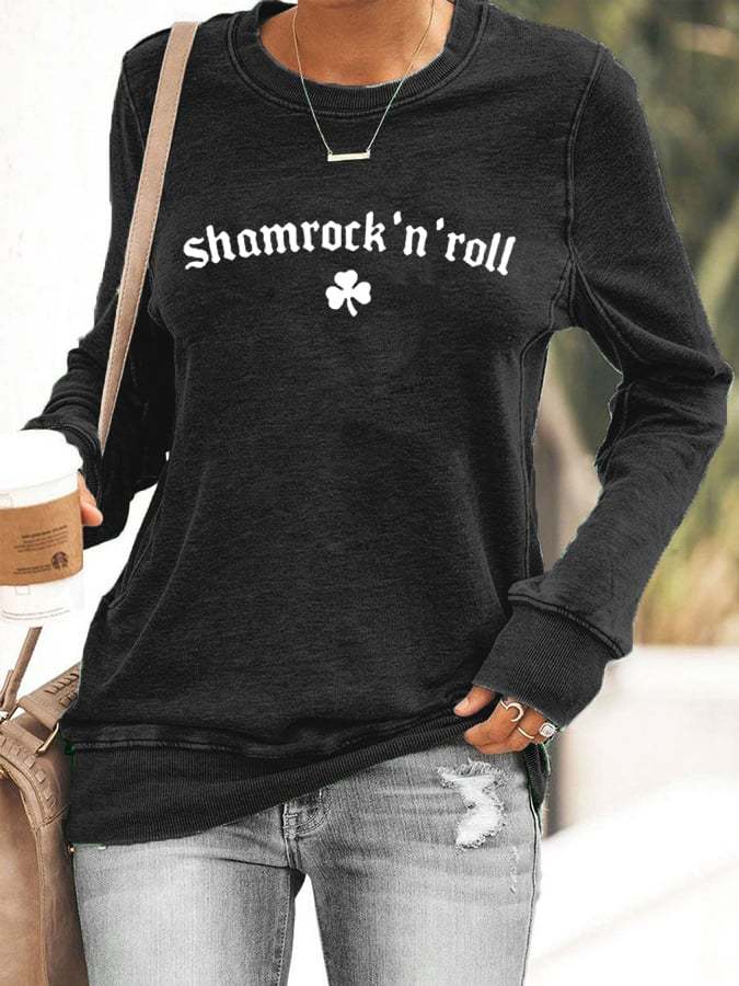 Women's Shamrock'n'roll On St Patrick's Day Casual Sweatshirt