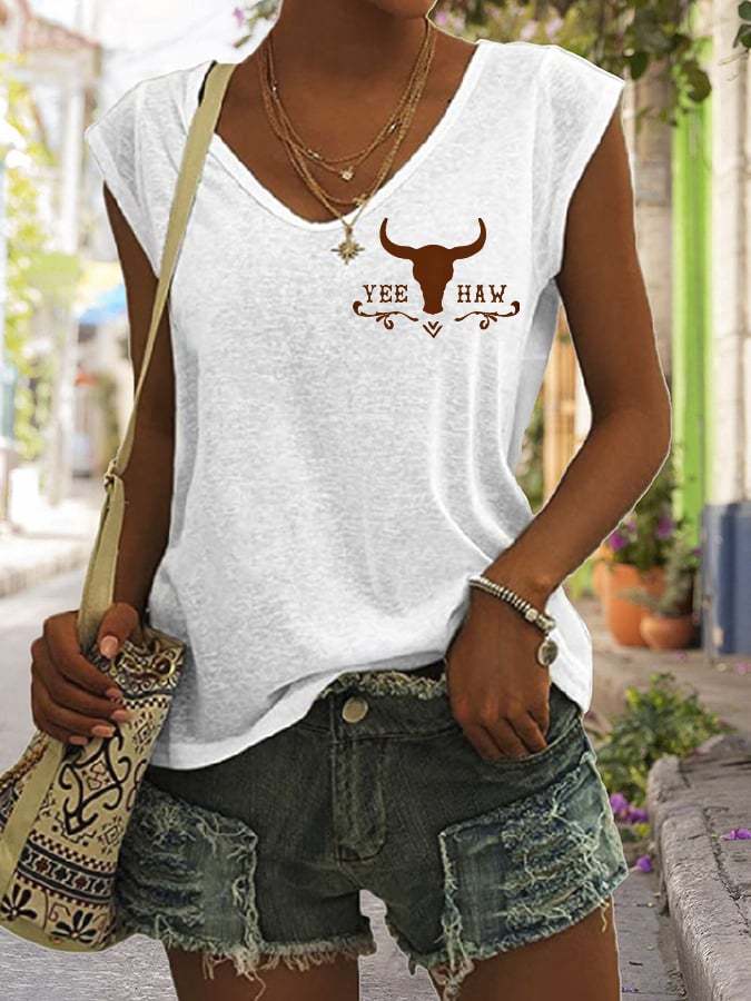 Women's Western Country Music And Beer That's Why I'm Here Sleeveless Tee