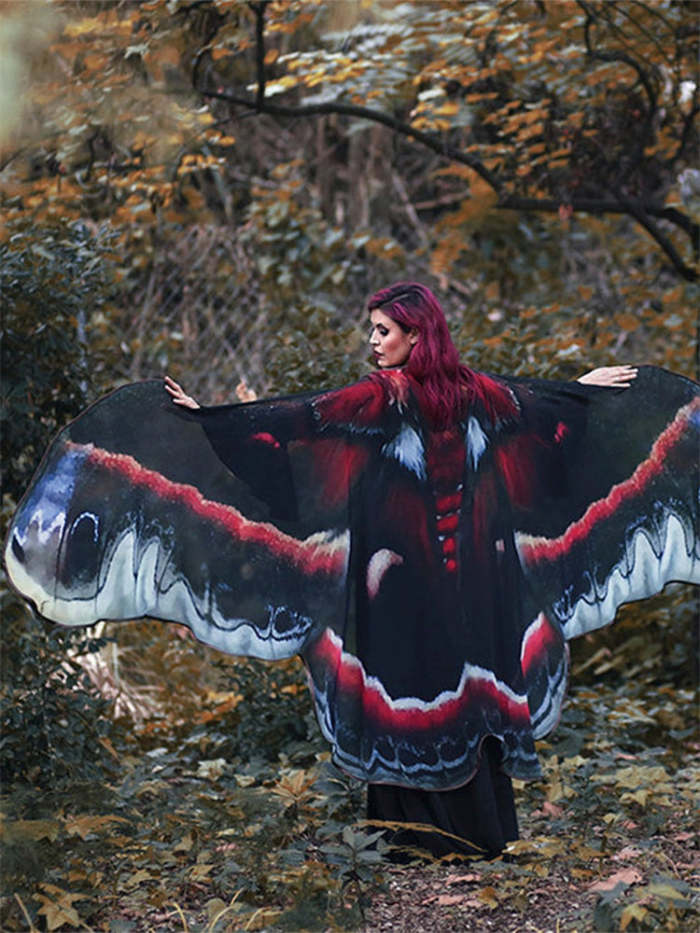 Mystical Moth Inspired Wings Fairy Cape