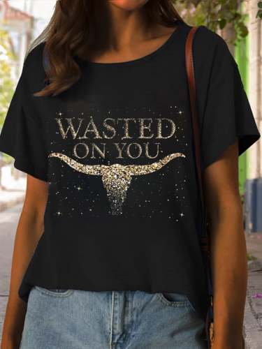 Women'S Western Print Casual T-Shirt