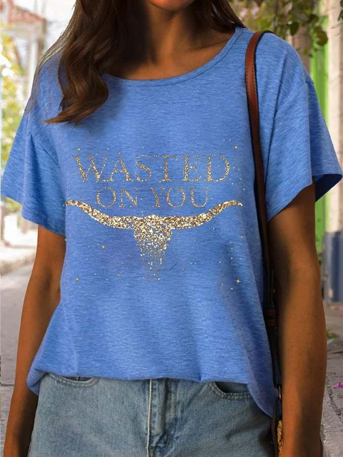 Women'S Western Print Casual T-Shirt
