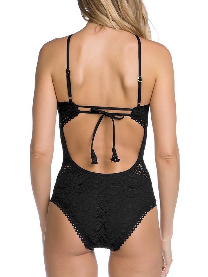 Women's Cutout Lace Sexy One Piece Swimsuit