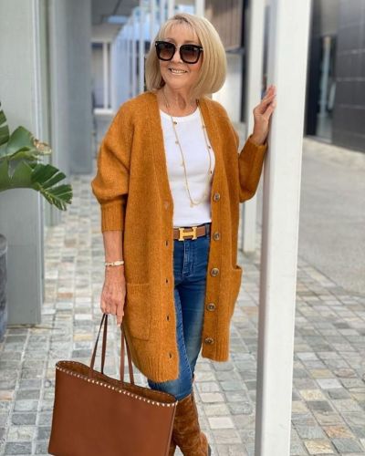 Solid Color Sweater Cardigan Sweaters