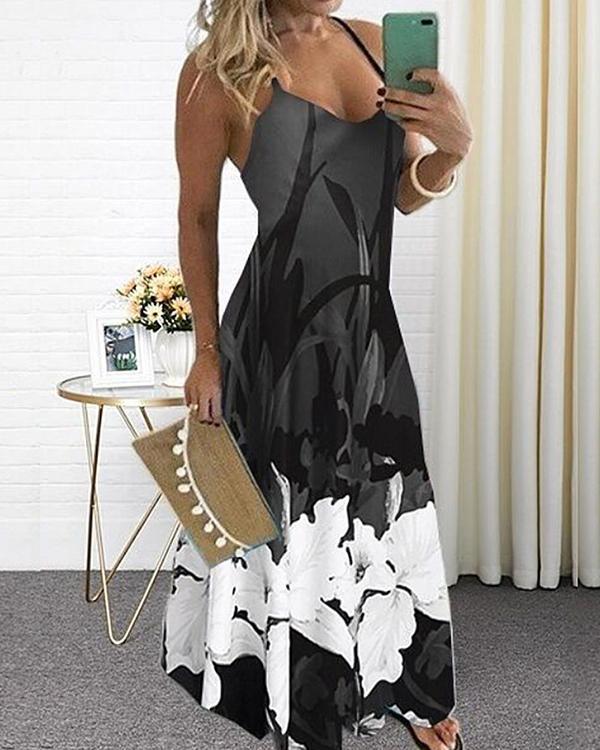 Women's Plus Size Sundress Maxi Printed Dress