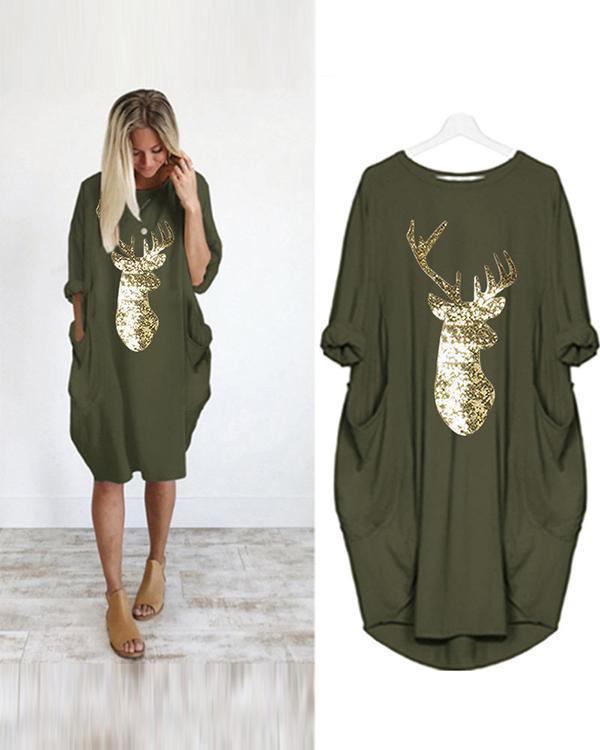 long sleeve t shirt midi dress
