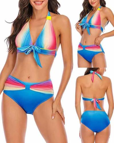 Gradient Sexy Slim Bikini Swimsuit