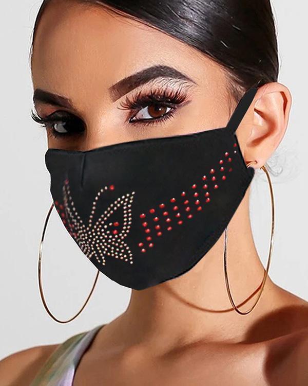 Studded Ear Loop Breathable Mouth Mask Reusable