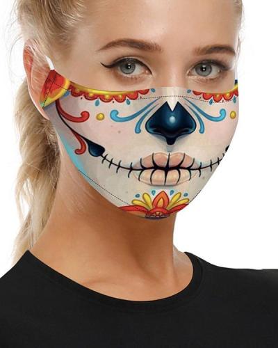 Skull Print Breathable Mouth Face Mask
