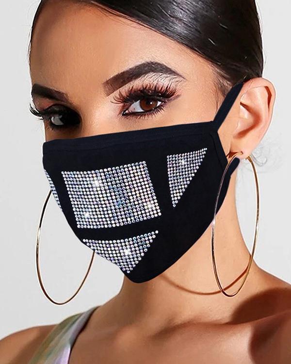 Studded Glitter Breathable Mouth Mask Reusable