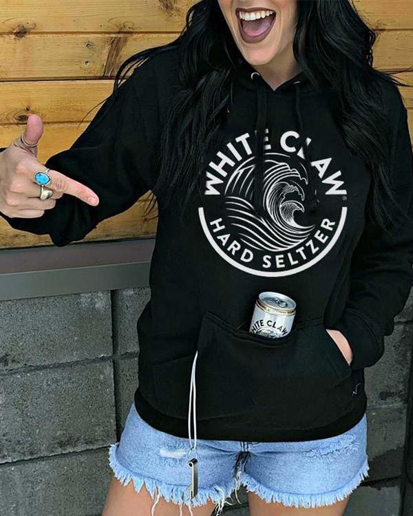 white claw hoodie with pocket