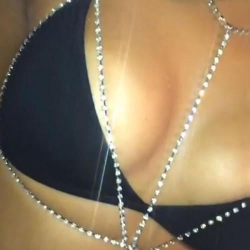 Sexy Gothic Shiny Chain Bra Accessories