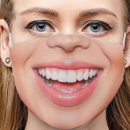 Funny Face Expression Breathable Cotton Mouth Mask