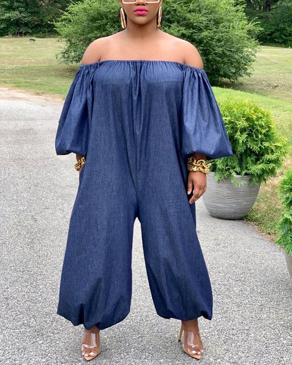 plus size jean jumpsuit