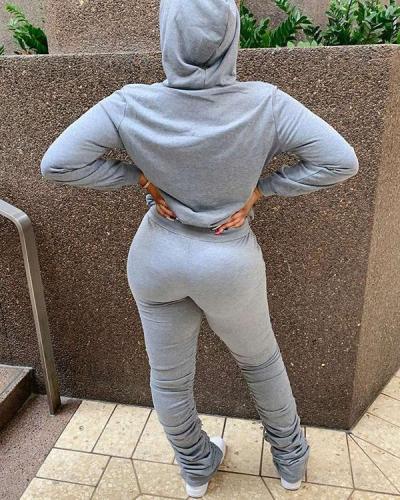 Hooded Sweater Casual Sports Suit