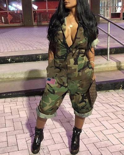 Sexy Camouflage Jumpsuit