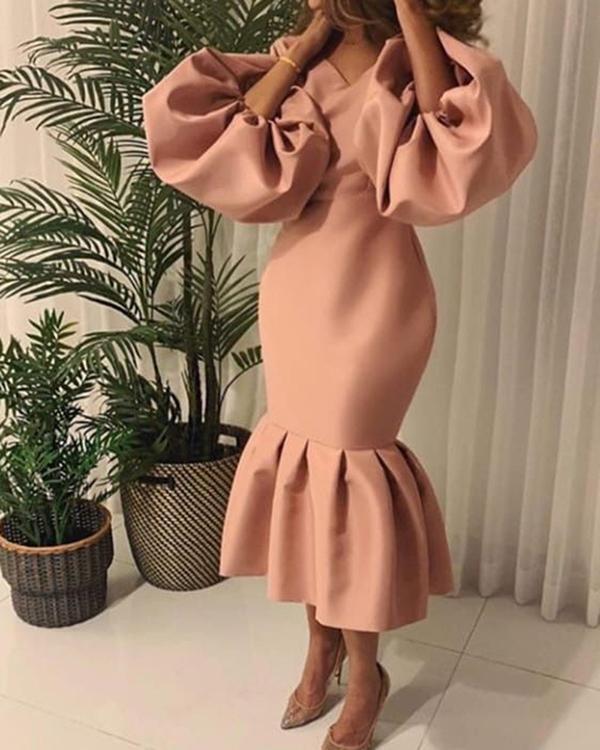 Slim Plus Size Women's Evening Dress