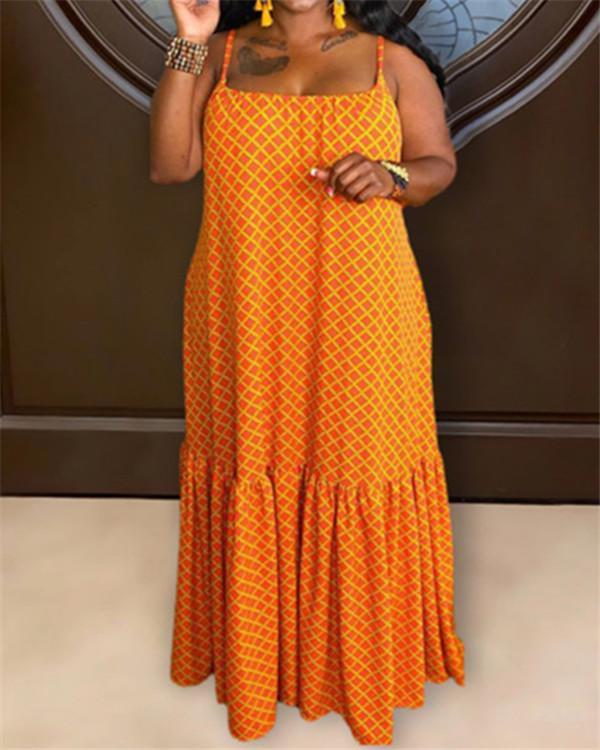 Big swing ethnic dress is thin print suit