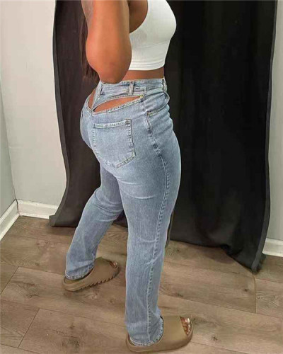 Cutout Back Jeans