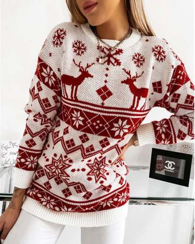 Snowflake Christmas Knitted Sweater