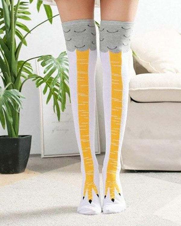 Women  Animal Pattern Funny Creative Long Tube Over-the-knee Socks